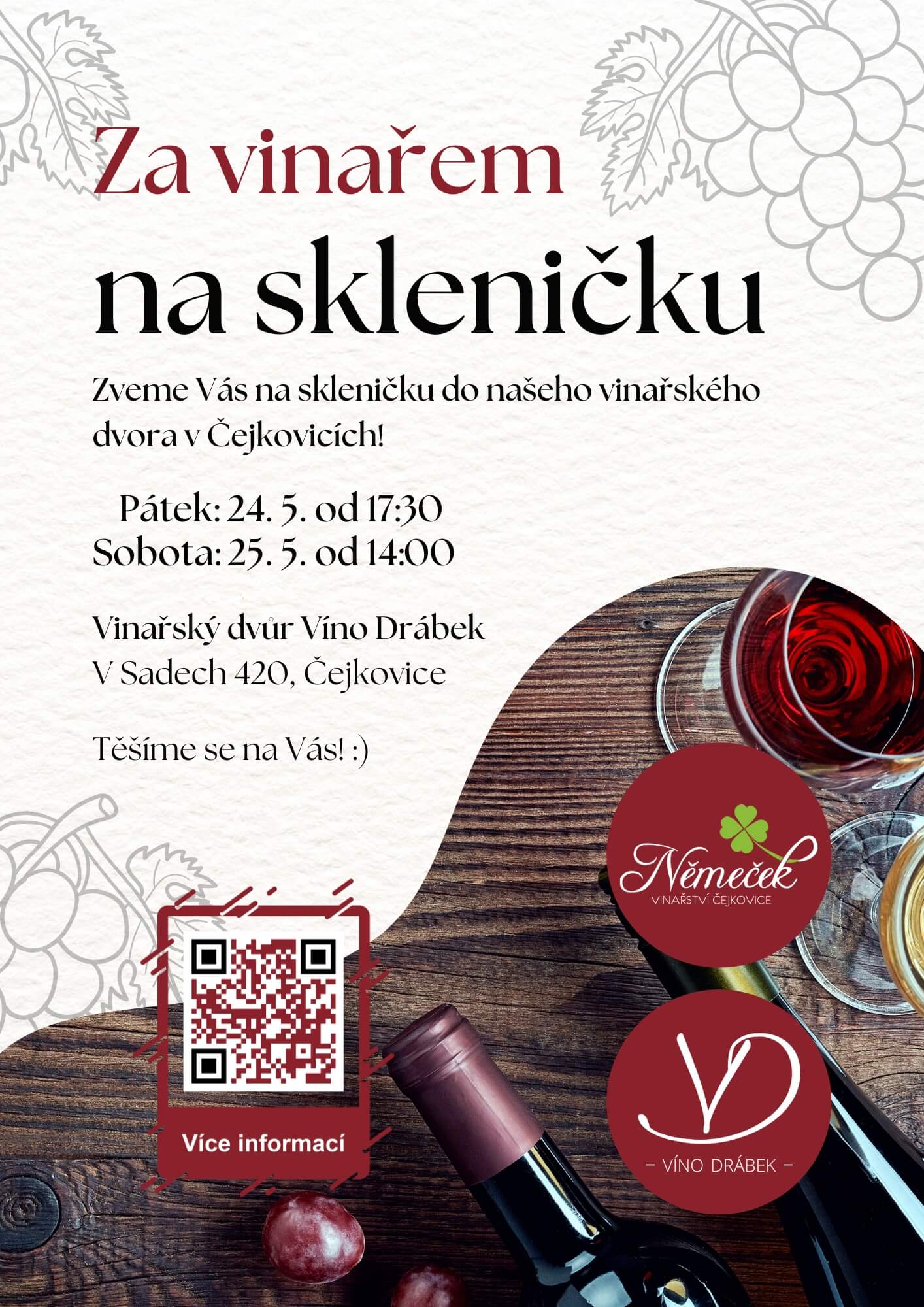 Za vinařem na skleničku A4 - Čejkovice, sklepy, vinařství, Víno Drábek